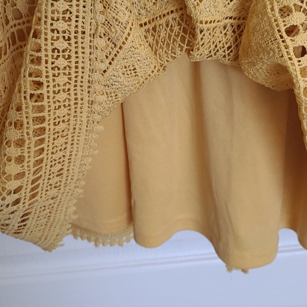 EUC Crochet  Multi tiered Bohemian style dress - Picture 4 of 9